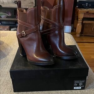 Brown Leather Ankle Boots